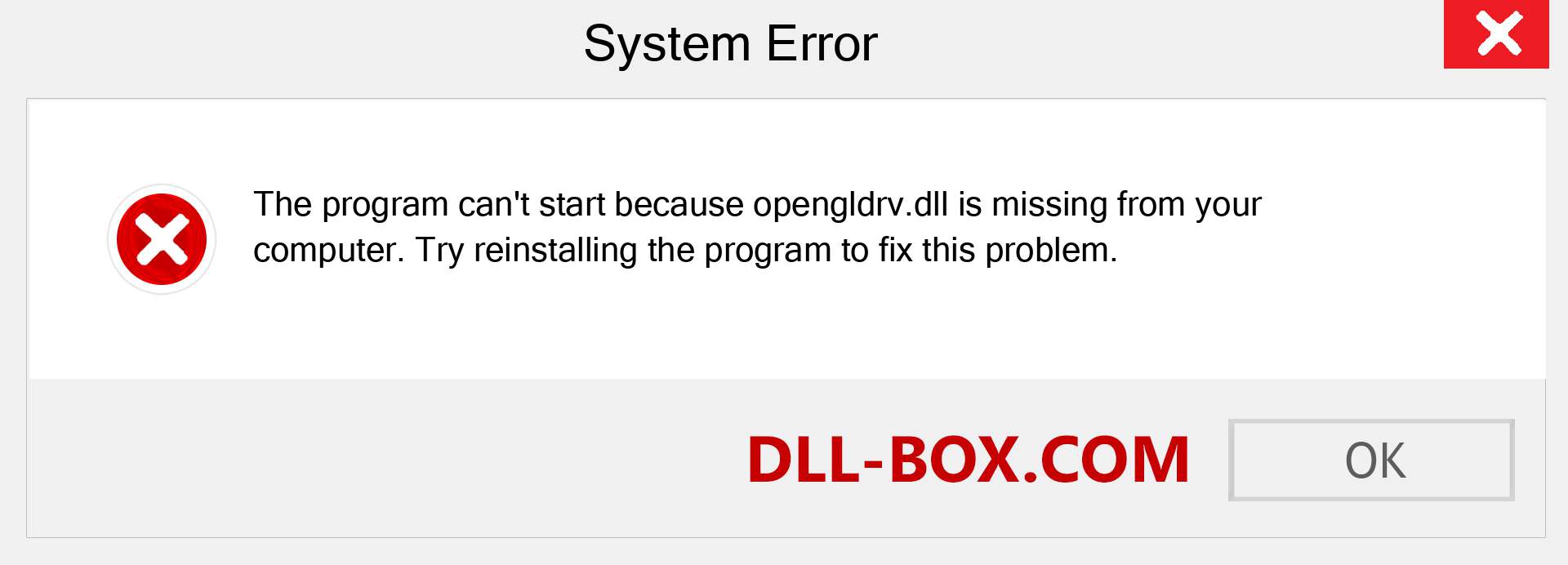  opengldrv.dll file is missing?. Download for Windows 7, 8, 10 - Fix  opengldrv dll Missing Error on Windows, photos, images